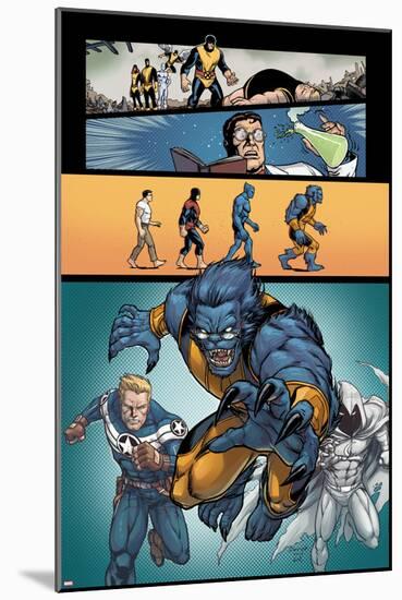 Origins of Marvel Comics: X-Men No.1: Beast Running-Salvador Espin-Mounted Poster