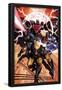 Origins of Marvel Comics: X-Men No.1 Cover: Wolverine, Storm, Cyclops, and Magneto Running-Mike Del Mundo-Framed Poster