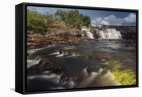 Orinduik Falls, Potaro-Siparuni Region, Brazil, Guyana Border, Guyana-Pete Oxford-Framed Stretched Canvas
