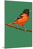 Oriole and Branch-Lantern Press-Mounted Art Print