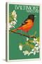 Oriole - Baltimore, MD-Lantern Press-Stretched Canvas