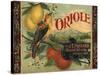 Oriole Brand - Pomona, California - Citrus Crate Label-Lantern Press-Stretched Canvas