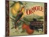 Oriole Brand - Pomona, California - Citrus Crate Label-Lantern Press-Mounted Art Print