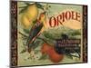 Oriole Brand - Pomona, California - Citrus Crate Label-Lantern Press-Mounted Art Print