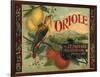 Oriole Brand - Pomona, California - Citrus Crate Label-Lantern Press-Framed Art Print