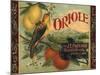 Oriole Brand - Pomona, California - Citrus Crate Label-Lantern Press-Mounted Art Print