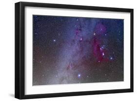 Orion and Canis Major Showing Dog Stars Sirius and Procyon-Stocktrek Images-Framed Photographic Print