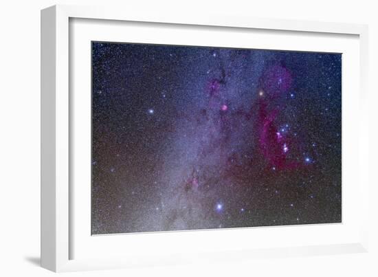 Orion and Canis Major Showing Dog Stars Sirius and Procyon-Stocktrek Images-Framed Photographic Print