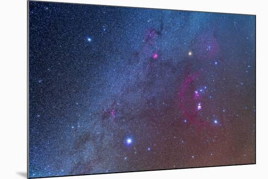 Orion and the Winter Triangle Stars-null-Mounted Photographic Print