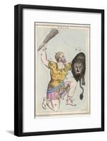 Orion Giant Hunter Clubbing a Lion-Sidney Hall-Framed Photographic Print