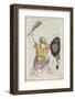 Orion Giant Hunter Clubbing a Lion-Sidney Hall-Framed Photographic Print