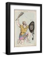 Orion Giant Hunter Clubbing a Lion-Sidney Hall-Framed Photographic Print