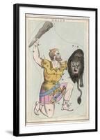 Orion Giant Hunter Clubbing a Lion-Sidney Hall-Framed Photographic Print