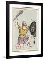 Orion Giant Hunter Clubbing a Lion-Sidney Hall-Framed Photographic Print