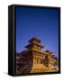 Orion in Sky at Dawn Above Pagoda Temple, Unesco World Heritage Site, Nepal-Don Smith-Framed Stretched Canvas