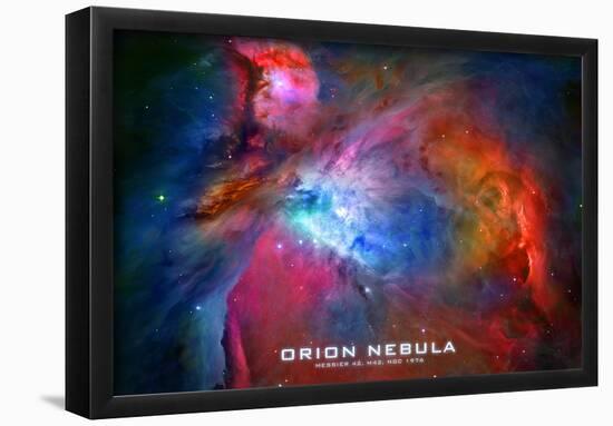 Orion Nebula Text Space Photo Poster Print-null-Framed Poster