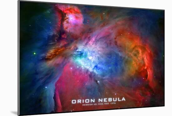 Orion Nebula Text Space Photo Poster Print-null-Mounted Poster