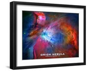 Orion Nebula Text Space Photo Poster Print-null-Framed Art Print