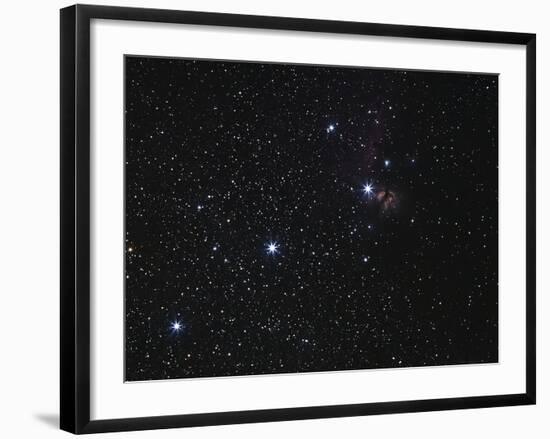 Orion's Belt, Horsehead Nebula And Flame Nebula-Stocktrek Images-Framed Photographic Print