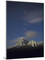Orion Star Tails over Mt. Temple, Banff National Park, Alberta, Canada-null-Mounted Photographic Print