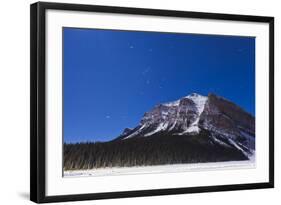 Orion Star Trails Above Mount Fairview, Alberta, Canada-null-Framed Photographic Print