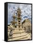 Orione Fountain, Clock Tower and Duomo, Messina, Sicily, Italy, Europe-Richard Cummins-Framed Stretched Canvas