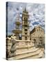 Orione Fountain, Clock Tower and Duomo, Messina, Sicily, Italy, Europe-Richard Cummins-Stretched Canvas