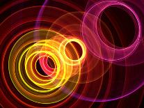 Abstract Background with Colorful Rings-oriontrail-Art Print