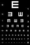 Eye Test Chart - White on Black-oriontrail2-Art Print