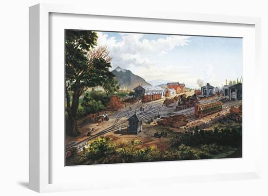 Orizaba Station, 1878, Mexico, 19th Century-null-Framed Giclee Print