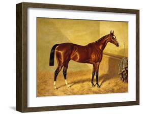 Orlando, a Bay Racehorse in a Loosebox, 1845-John Frederick Herring I-Framed Giclee Print