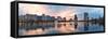 Orlando Downtown Lake Eola Panorama with Urban Buildings and Reflection-Songquan Deng-Framed Stretched Canvas