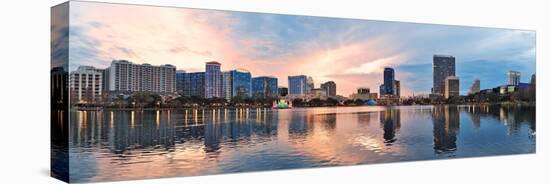 Orlando Downtown Lake Eola Panorama with Urban Buildings and Reflection-Songquan Deng-Stretched Canvas