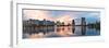 Orlando Downtown Lake Eola Panorama with Urban Buildings and Reflection-Songquan Deng-Framed Photographic Print