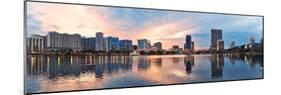 Orlando Downtown Lake Eola Panorama with Urban Buildings and Reflection-Songquan Deng-Mounted Photographic Print