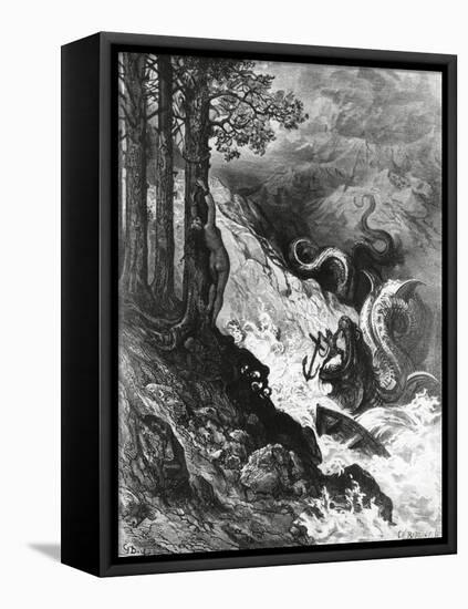 Orlando Fights Against the Orc, from the Frenzy of Orlando-Paul Jonnard-Framed Stretched Canvas