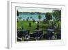 Orlando, Florida - Crowded Lake Eola and Park Scene-Lantern Press-Framed Art Print