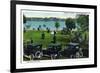 Orlando, Florida - Crowded Lake Eola and Park Scene-Lantern Press-Framed Art Print