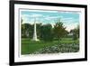 Orlando, Florida - Eola Park Confederate Monument, Petunia Flowerbeds-Lantern Press-Framed Art Print