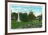 Orlando, Florida - Eola Park Confederate Monument, Petunia Flowerbeds-Lantern Press-Framed Premium Giclee Print