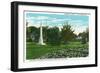 Orlando, Florida - Eola Park Confederate Monument, Petunia Flowerbeds-Lantern Press-Framed Art Print