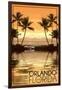 Orlando, Florida - Hammock and Palms-Lantern Press-Framed Art Print