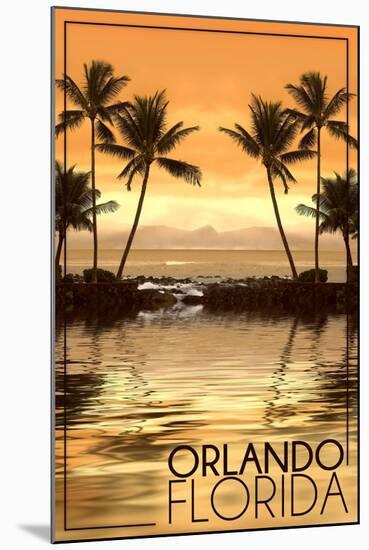 Orlando, Florida - Hammock and Palms-Lantern Press-Mounted Art Print