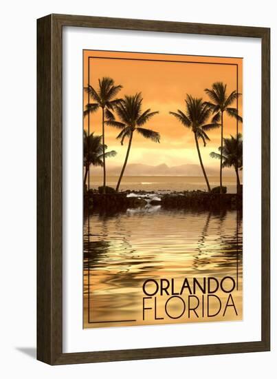 Orlando, Florida - Hammock and Palms-Lantern Press-Framed Art Print