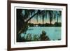 Orlando, Florida - Lake Copeland Scene-Lantern Press-Framed Art Print