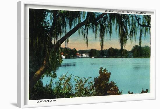 Orlando, Florida - Lake Copeland Scene-Lantern Press-Framed Art Print