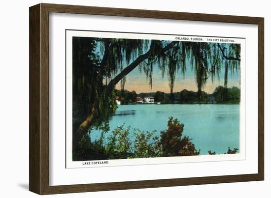 Orlando, Florida - Lake Copeland Scene-Lantern Press-Framed Art Print