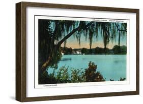 Orlando, Florida - Lake Copeland Scene-Lantern Press-Framed Art Print