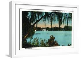 Orlando, Florida - Lake Copeland Scene-Lantern Press-Framed Art Print