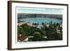 Orlando, Florida - Lake Eola Aerial, Memorial High School-Lantern Press-Framed Art Print